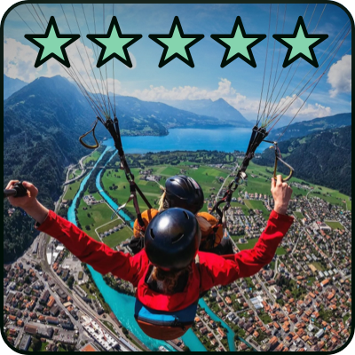 5-star review of a hang gliding experience